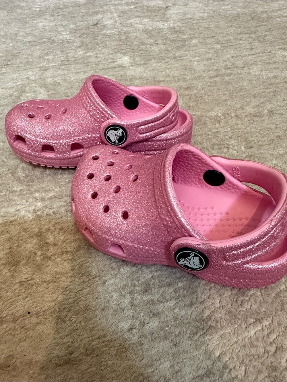 Crocs Pink Glitter - size c5